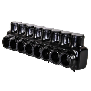 Polaris IPL1/0-8 8-Port Black Multi-Tap Pre-Insulated Connector, 1/0-14 Gauge