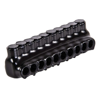 Polaris IPL4-10 10-Port Black Multi-Tap Pre-Insulated Connector, 4-14 Gauge