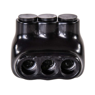 Polaris IPL4-3 3-Port Black Multi-Tap Pre-Insulated Connector, 4-14 Gauge