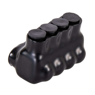 Polaris IPL4-4 4-Port Black Multi-Tap Pre-Insulated Connector, 4-14 Gauge