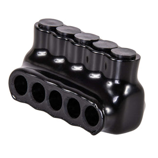 Polaris IPL4-5 5-Port Black Multi-Tap Pre-Insulated Connector, 4-14 Gauge