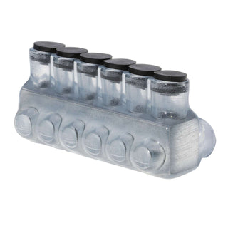 Polaris IPL4-6C 6-Port Clear Multi-Tap Pre-Insulated Connector, 4-14 Gauge