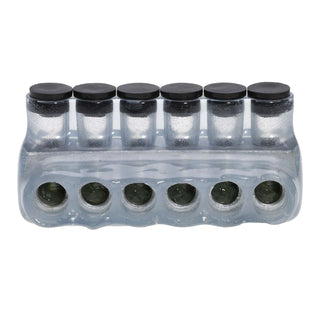 Polaris IPL4-6C 6-Port Clear Multi-Tap Pre-Insulated Connector, 4-14 Gauge