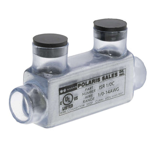 Polaris ISR-1/0C 2-Port Clear Multi-Tap Pre-Insulated Connector, 1/0 – 14 AWG