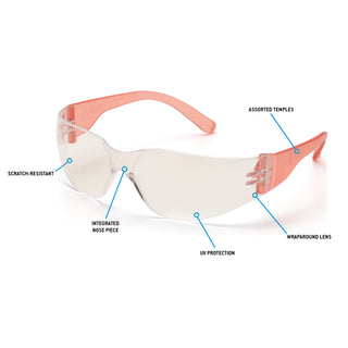 Pyramex SR4110S Intruder - Red Temples/Clear-Hardcoated Lens