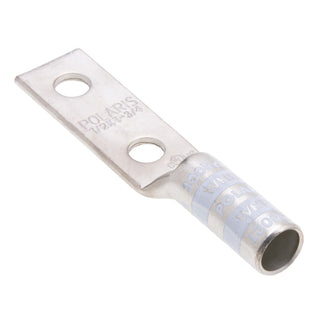 NSI L300NP 300 MCM 1/2” 2-Hole Copper Long Lug with Peep Hole – White