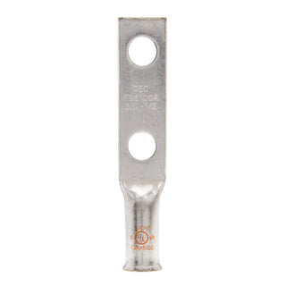 NSI L30NB 3/0 AWG 1/2” 2-Hole Copper Long Lug – Orange