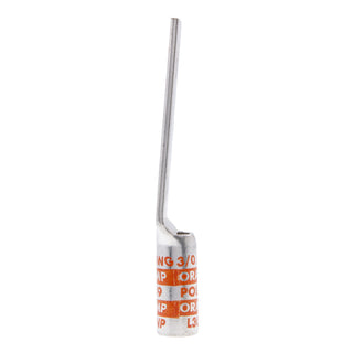 NSI L30NP 3/0 AWG 1/2” 2-Hole Copper Long Lug with Peep Hole – Orange