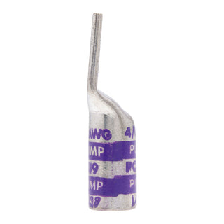 NSI L4038 4/0 AWG 3/8” 1-Hole Copper Long Lug – Purple