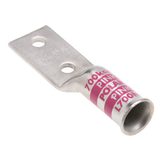 NSI L700NB Copper Long Lug – Pink 2-Hole 700 MCM 1/2 Inch