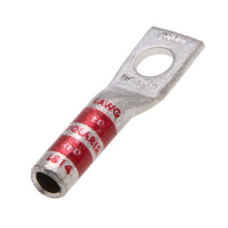 NSI L814 Copper Long Lug – Red 1-Hole 8 AWG 1/4 Inch