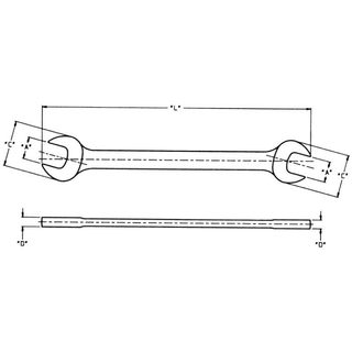 Wright Tool 13-1617MM Open End Wrench Full Polish Metric - 16mm x 17mm