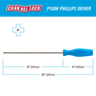 Channellock P108H PHILLIPS #1 x 8-Inch Professional Screwdriver