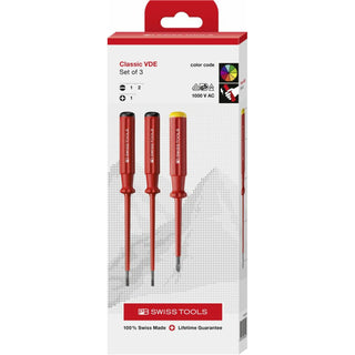 PB Swiss Tools PB 5550.CBB Classic VDE screwdriver set in a high-quality paperboard box
