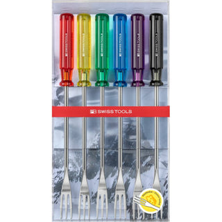 PB Swiss Tools PB 4040.SET PET Set of Fondue Forks in a Transparent Box 6 Pieces