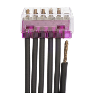 NSI PIWC-6-B Purple 6-Wire Push-In Wire Connector, Solid or Stranded, 250 Bag