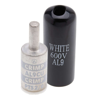 NSI PTS2/0 1 AWG Aluminum Center Pin Terminal – White – Aluminum Pin