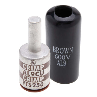 NSI PTS250 3/0 AWG Aluminum Center Pin Terminal – Brown – Aluminum Pin