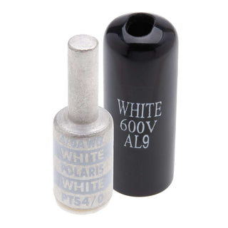 NSI PTS4/0 2/0 AWG Aluminum Center Pin Terminal – White – Aluminum Pin