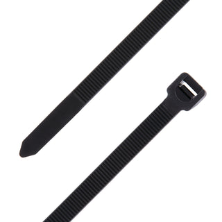 NSI GRP-81200 8”, Black Heavy-Duty 120lb Cable Ties, 100 Pack