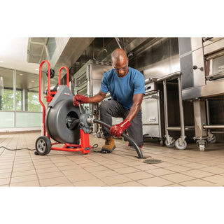 Ridgid 42002 Machine with One Pair of Gloves, AUTOFEED, Standard 3/4" (20 mm) Tool Set, and: C-75, 75' (23 mm) x 3/4" (20 mm) Cable