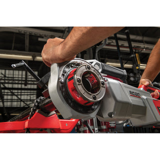 Ridgid 72023 760 FXP Power Drive (12-R), 2x 4Ah FXP Batteries, FXP Charger, 1/2-2" 12-R NPT Die Head Set, Support Arm, Case