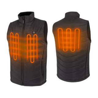 Radians RHG-V200 Men's Heated Puffer Vest Kit with Battery - Black