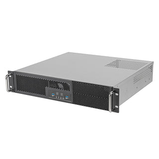 SilverStone RM23-502-Mini 2U Dual 5.25" Drive Bay Micro-ATX Rackmount Industrial Server Chassis with USB 3.1 Gen1 Interface