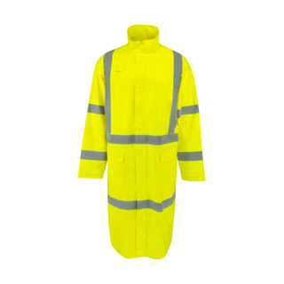 Radians RW08C Class 3 Self-Extinguishing Raincoat - Lime