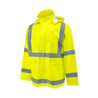 Radians RW08J Class 3 Self-Extinguishing Rain Jacket - Lime