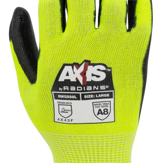 Radians RWG558 AXIS Cut Protection Level A7 PU Coated Glove