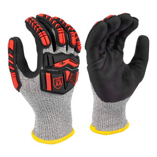 Radians RWG816 Acrylic Lined HPPE Shell with TPR and Nitrile Palm A6 Cut Protective Glove