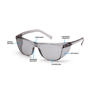 Pyramex S10925STM Pyramex Safety-LEGACY-F:LT GRAY/L:LIGHT GRAY H2MAX