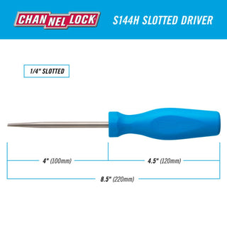 Channellock S144H Slotted 1/4 x 4-Inch Professional Screwdriver