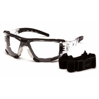 Pyramex SB10210STMFP Pyramex Safety - Fyxate - Black frameClear H2MAX Anti-Fog with Foam Padding