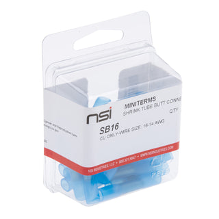 NSI SB16 16-14 Awg Shrink Tube Butt 25 Per Pack