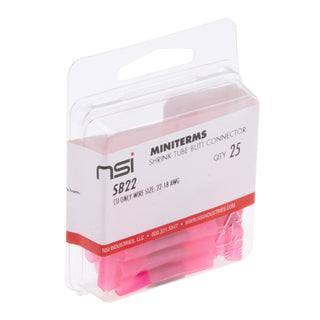 NSI SB22 22-16 Awg Shrink Tube Butt 25 Per Pack