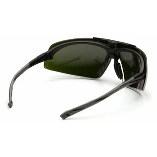 Pyramex SB4950STP Onix Plus -  Clear Anti-Fog Lens / 5.0 IR Filter Flip Lens with Black Frame