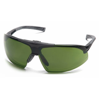Pyramex SB4960STP Onix Plus -  Clear Anti-Fog Lens / 3.0 IR Filter Flip Lens with Black Frame