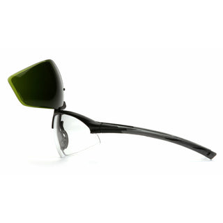 Pyramex SB4960STP Onix Plus -  Clear Anti-Fog Lens / 3.0 IR Filter Flip Lens with Black Frame