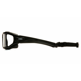 Pyramex SB7010SDT I-Force Clear Dual Pane H2X Anti-Fog Lens with Black Temples/Strap