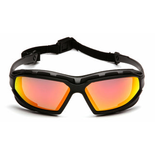 Pyramex SBG5055DT Sky Red Mirror Anti-Fog Lens with Black/Gray Frame