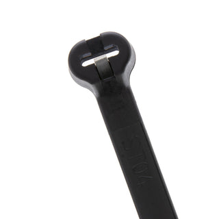 NSI GRP-SB18120B 18”, Black Steel Barb 120lb Cable Tie, 50 Pack