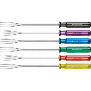PB Swiss Tools PB 4040.SET Fondue Fork Set, 3-Tine Cheese, 6 pcs