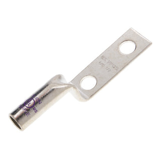 NSI SL40N Copper Long Stacking Lug – Purple 2-Hole 4/0 AWG 1/2 Inch