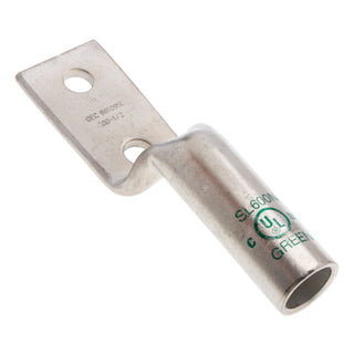 NSI SL600N Copper Long Stacking Lug – Green 2-Hole 600 MCM 1/2 Inch