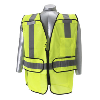 NSI SV-600-UCX 5-Point Breakaway Safety Vest, High Visibility Yellow, Pockets