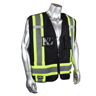 Radians SV020X-1 Heavy Duty 7-Pocket Tear Away Cruiser Vest X-Back - Black