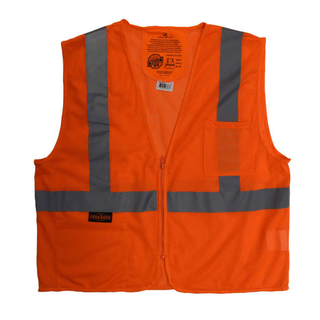 Radians SV25 Economy Class 2 Self-Extinguishing Mesh Safety Vest with Zipper