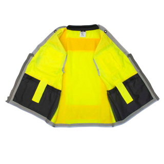 Radians SV55B Class 2 Heavy Woven Color Blocked Two Tone Engineer Vest - Green
